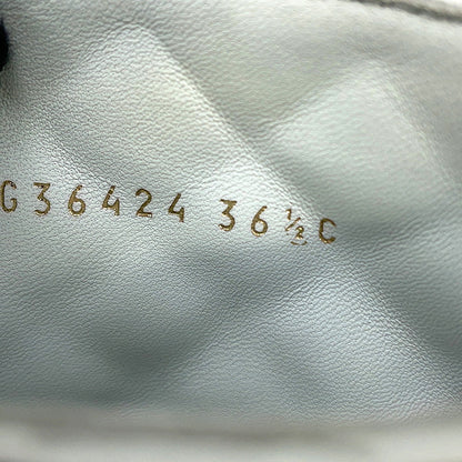 CHANEL CC Logo High-Top Sneakers White/BlackG36424 Leather Size 36H
