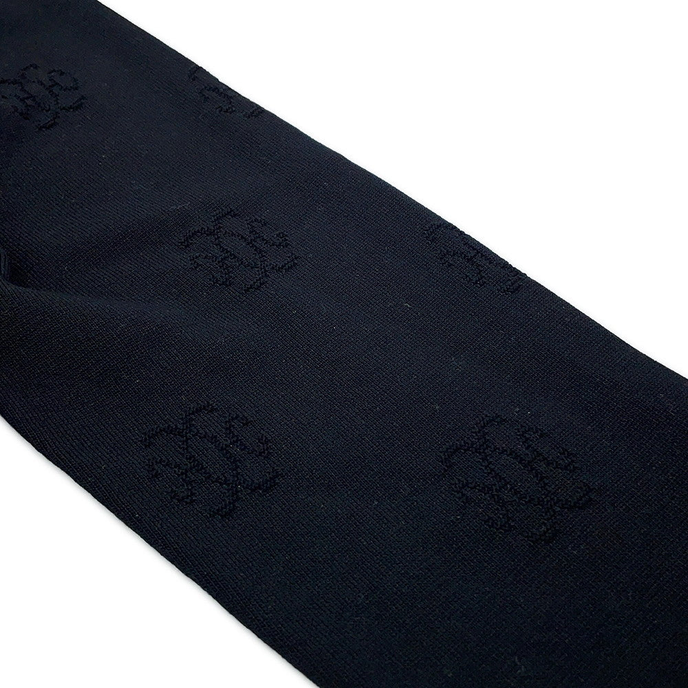 HERMES H lift cardigan Size 36 Black Silk57% Cotton43%