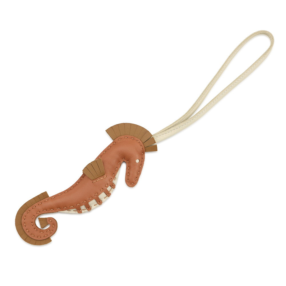 HERMES Ipo (seahorse) Gold/Craie/Kraft Lambskin