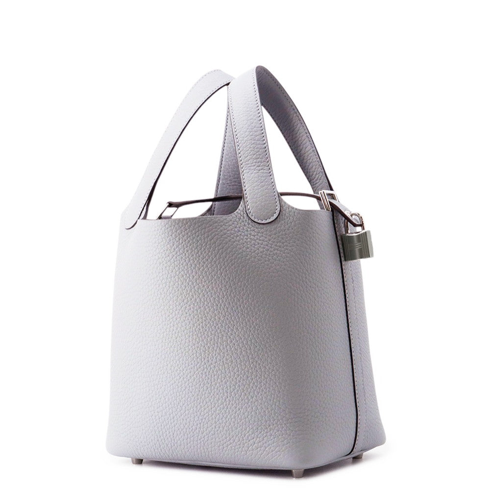 HERMES Picotin Lock Green Pantan Taurillon Clemence Size PM