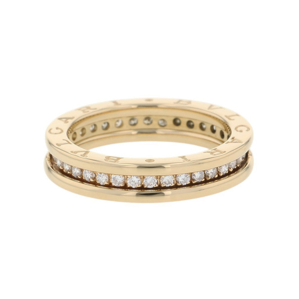 BVLGARI B.Zero1 1-band full diamond Size 55/#15 18K Yellow Gold