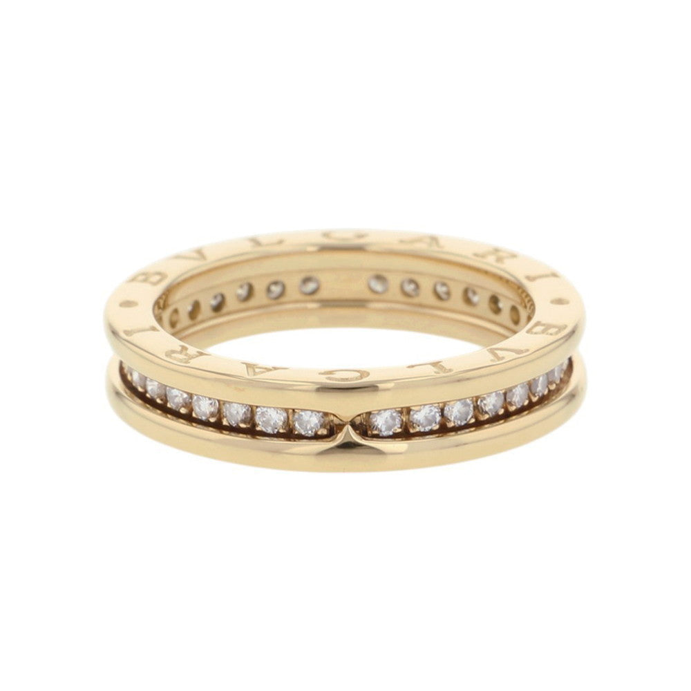 BVLGARI B.Zero1 1-band full diamond Size 55/#15 18K Yellow Gold