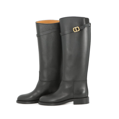 Dior EMPREINTE Empreinte Long Boots BlackKCI828VEA_S900 Calf Leather Size 37