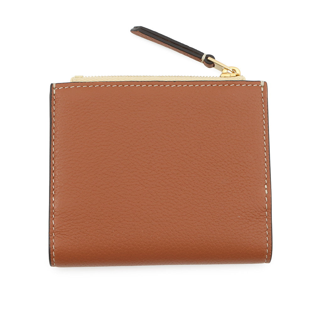 CELINE Compact Wallet Triomphe Stamp Soft Tongue / Soft CreamL100H2O54.GHD1 Supple Grained Calf Leather