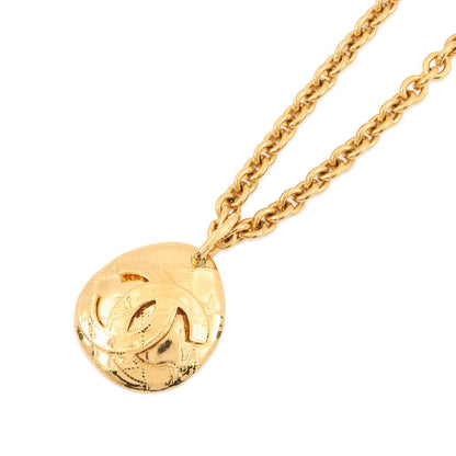CHANEL Matelasse CC Logo Long Necklace Metal