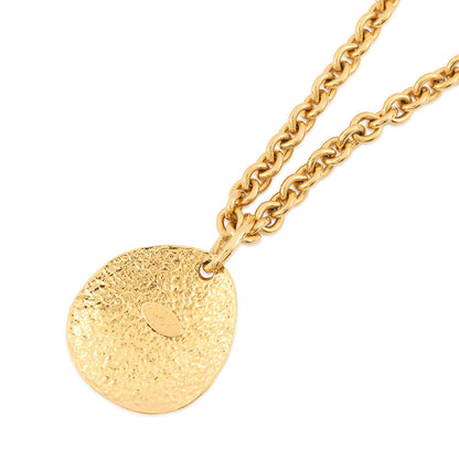 CHANEL Matelasse CC Logo Long Necklace Metal