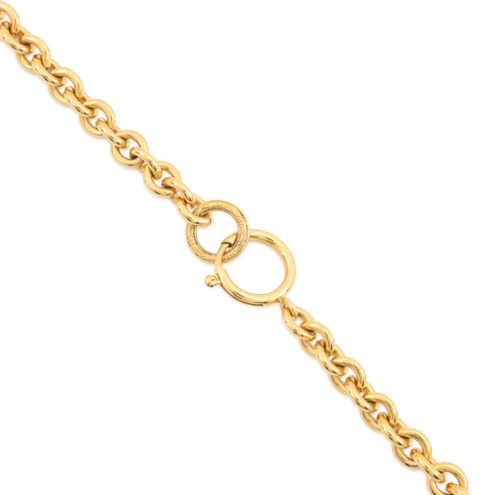 CHANEL Matelasse CC Logo Long Necklace Metal
