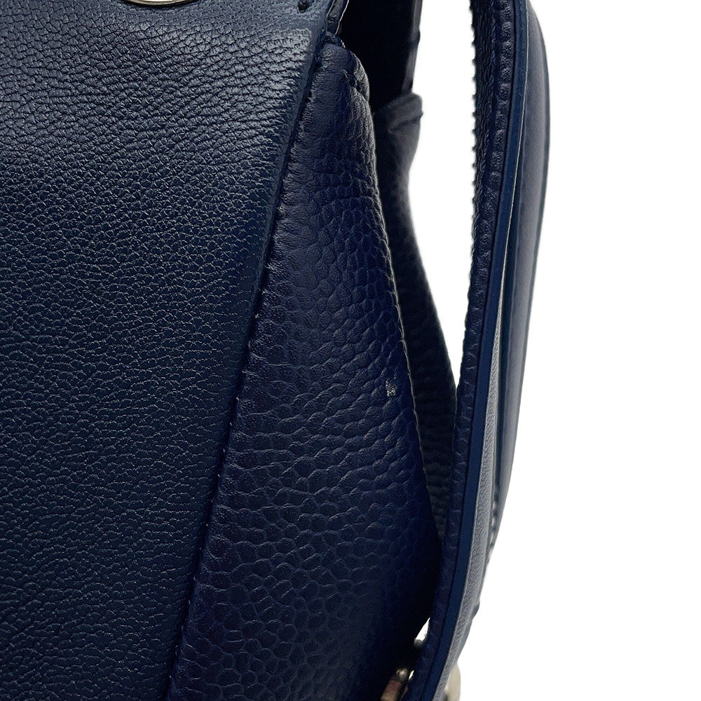 CHANEL Chain Shoulder Bag Navy Lambskin