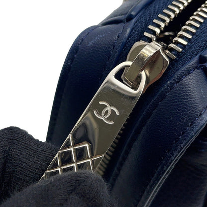 CHANEL Chain Shoulder Bag Navy Lambskin