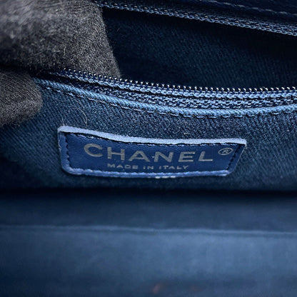CHANEL Chain Shoulder Bag Navy Lambskin