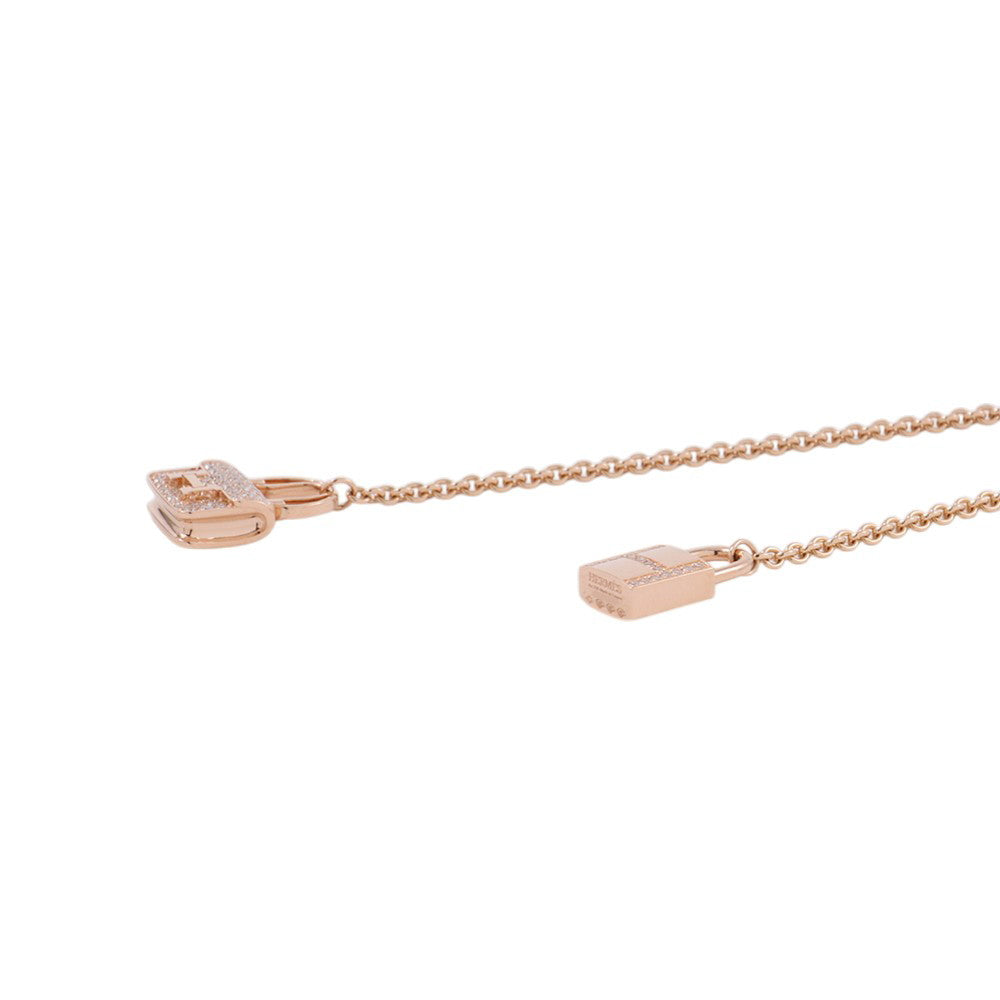 HERMES Amulette ConstanceNecklaceH125303B 00TU 18K Pink Gold