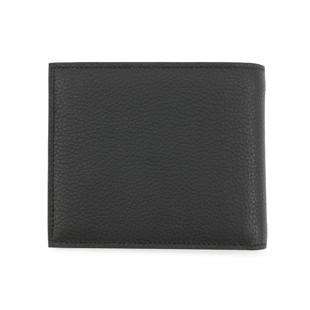 Dior CD Icon Bi-fold Wallet Black2ESBC027CDI_H00N Grained CalfLeather
