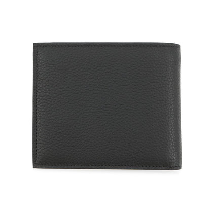 Dior CD Icon Bi-fold Wallet Black2ESBC027CDI_H00N Grained CalfLeather