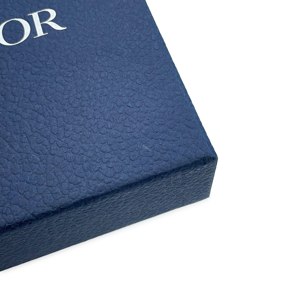 Dior CD Icon Bi-fold Wallet Black2ESBC027CDI_H00N Grained CalfLeather