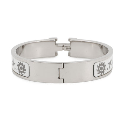 HERMES ClicH Drawn in by the charm of Orpheus Size PM White/Silver Metal Enamel