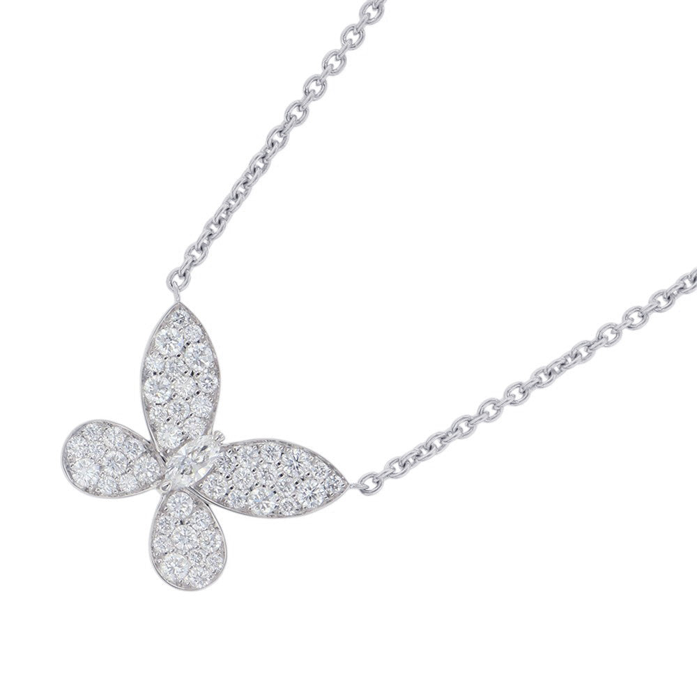 GRAFF Pave Butterfly Diamond Mini Pendant Size MiniRGP550 18K White Gold