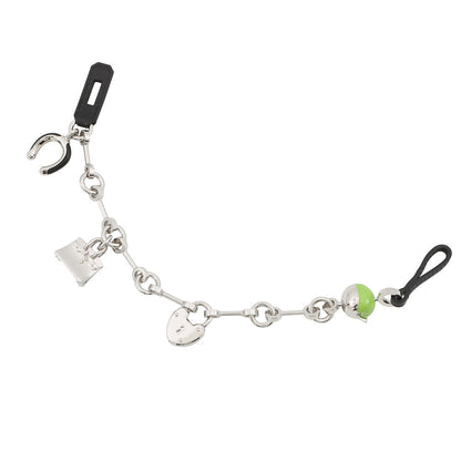 HERMES Bijoux de Bag Charm Black/Granit Metal Box Calf Leather