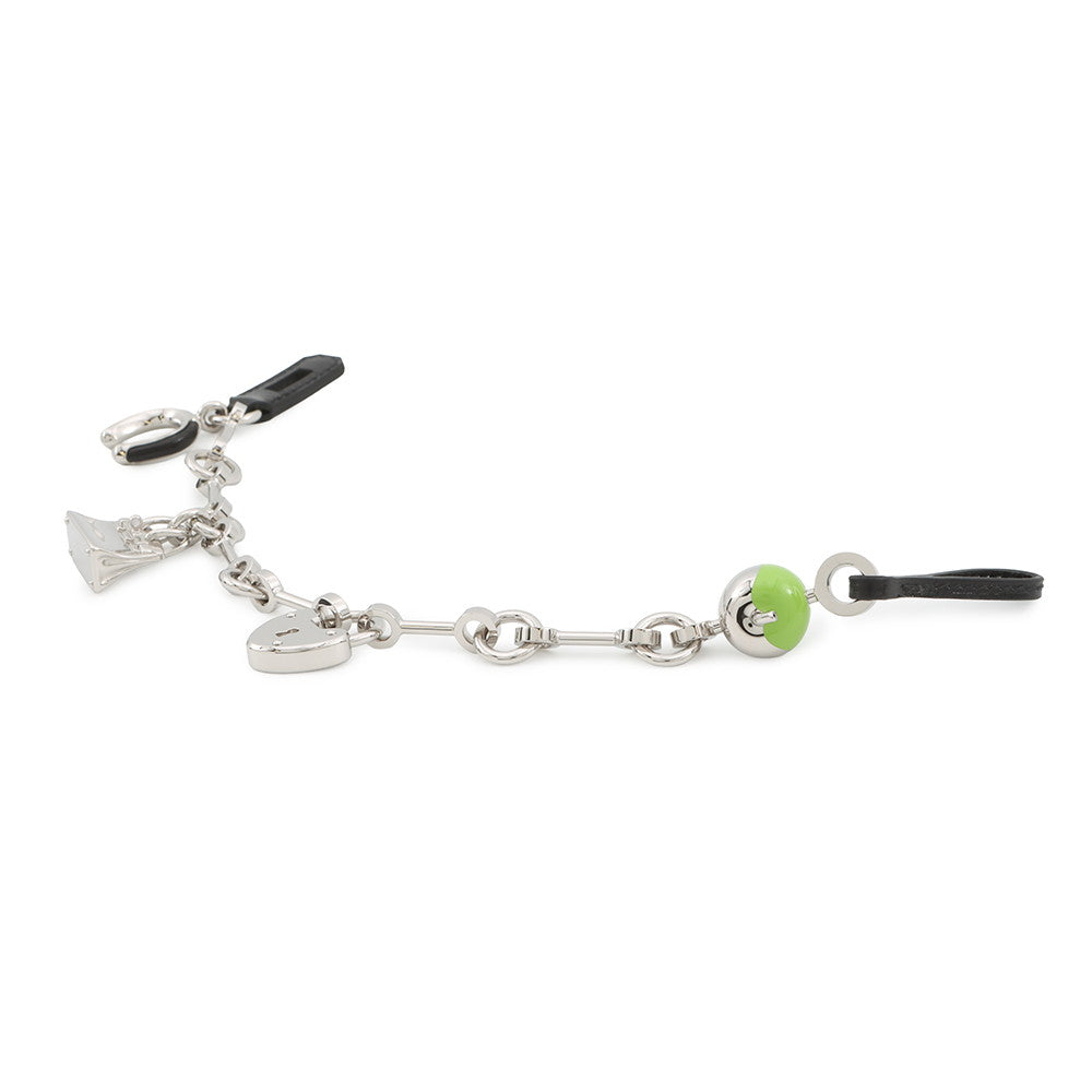 HERMES Bijoux de Bag Charm Black/Granit Metal Box Calf Leather