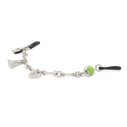 HERMES Bijoux de Bag Charm Black/Granit Metal Box Calf Leather