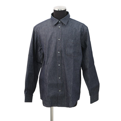HERMES Denim shirt Size 42 Indigo Cotton100%