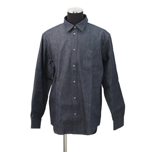 HERMES Denim shirt Size 42 Indigo Cotton100%
