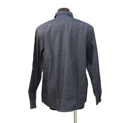 HERMES Denim shirt Size 42 Indigo Cotton100%