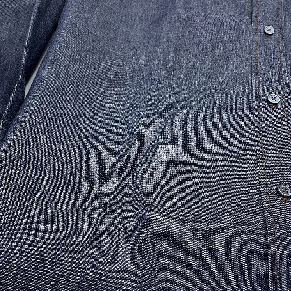 HERMES Denim shirt Size 42 Indigo Cotton100%