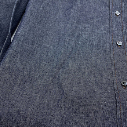 HERMES Denim shirt Size 42 Indigo Cotton100%