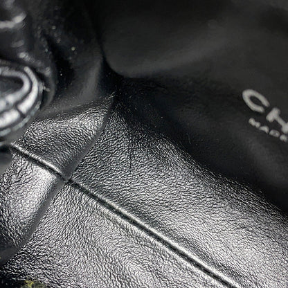 CHANEL Matelasse Kiss Lock ChainShoulder Bag Black Patent Leather Leather
