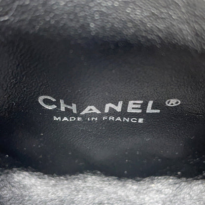CHANEL Matelasse Kiss Lock ChainShoulder Bag Black Patent Leather Leather