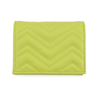 GUCCI GG Marmont Bifold Wallet Light Green466492 Leather