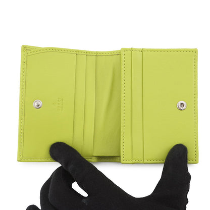 GUCCI GG Marmont Bifold Wallet Light Green466492 Leather