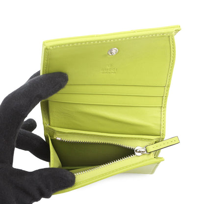 GUCCI GG Marmont Bifold Wallet Light Green466492 Leather