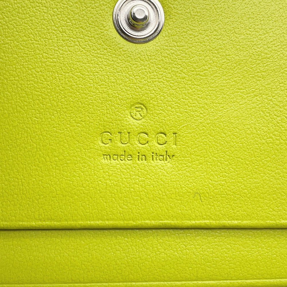 GUCCI GG Marmont Bifold Wallet Light Green466492 Leather