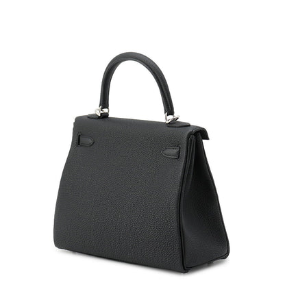 HERMES Kelly Retourne Black Togo Leather Size 25