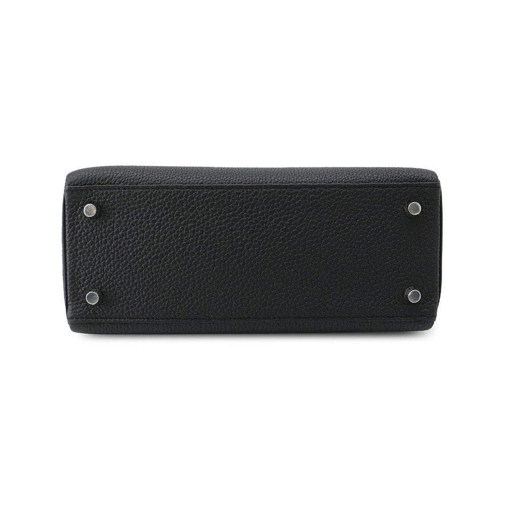 HERMES Kelly Retourne Black Togo Leather Size 25