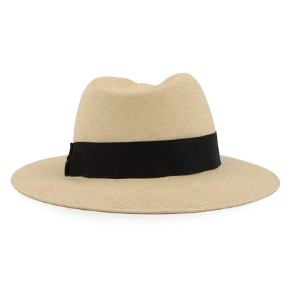 CHANEL CC Logo Ribbon Straw Hat Size M Beige/Black Straw100%