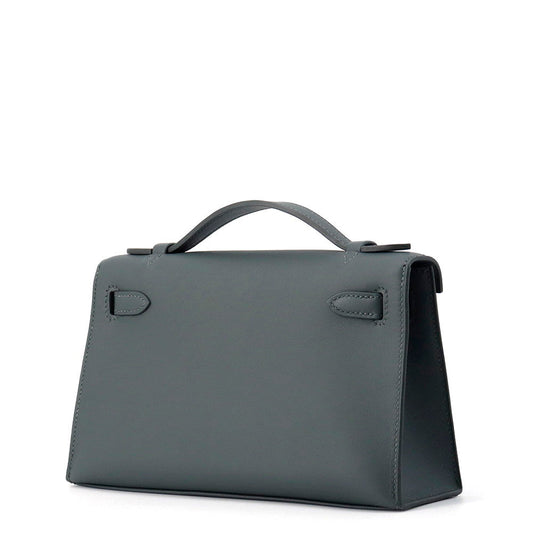 HERMES PochetteKelly Vert Mangrove Swift Leather