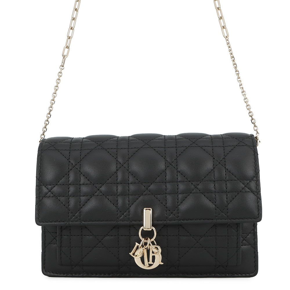 Dior Cannage My Dior Daily Chain Pouch BlackS0937ONMJ_M900 Lambskin