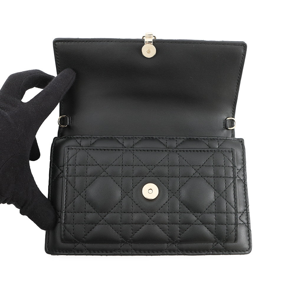 Dior Cannage My Dior Daily Chain Pouch BlackS0937ONMJ_M900 Lambskin