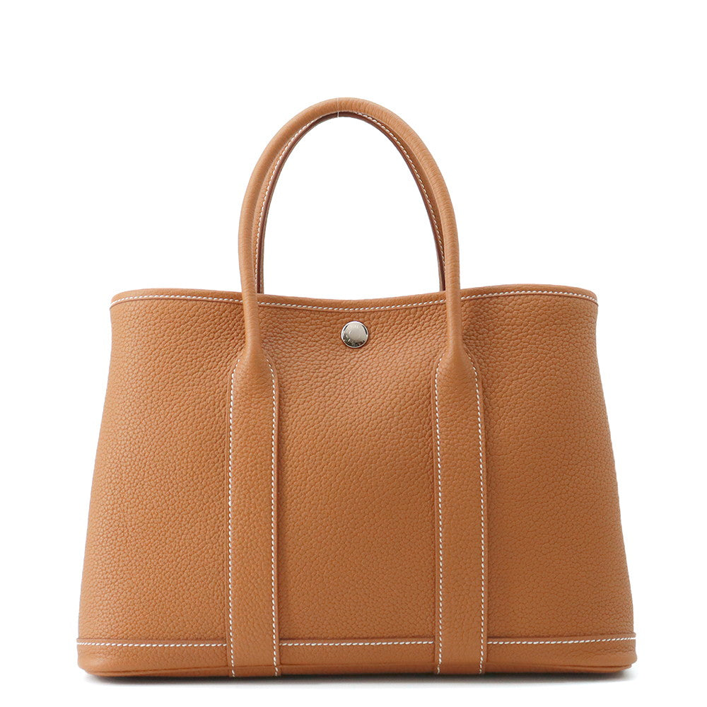 HERMES Garden Party Gold Negonda Leather Size TPM
