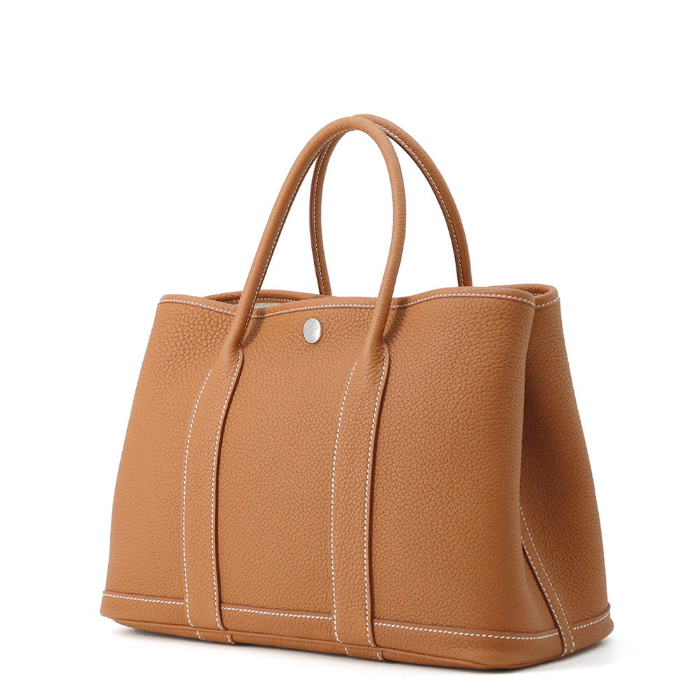 HERMES Garden Party Gold Negonda Leather Size TPM