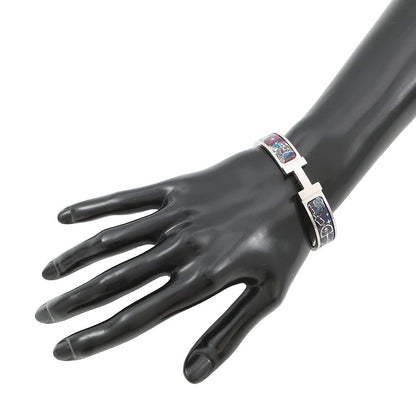 HERMES ClicHH/Ceraphet Fan Bracelet Navy Metal Enamel