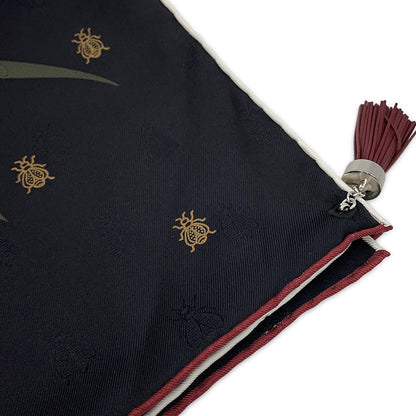 HERMES Carre 《Bouquet Finale Abeille》 2025AW Size 90 Black/Vert・Roden/RougeH Silk100%