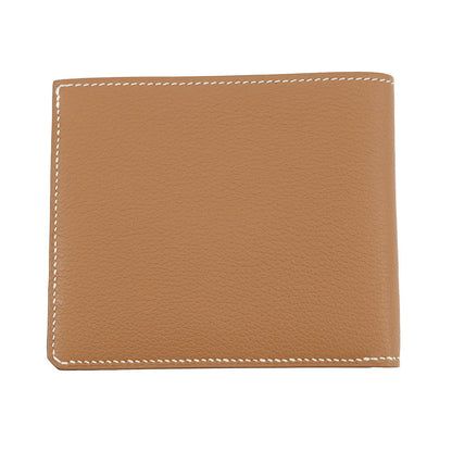 HERMES HSellier Compact Wallet Gold Evercolor