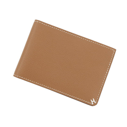 HERMES HSellier Horizontal Card Case Gold Evercolor