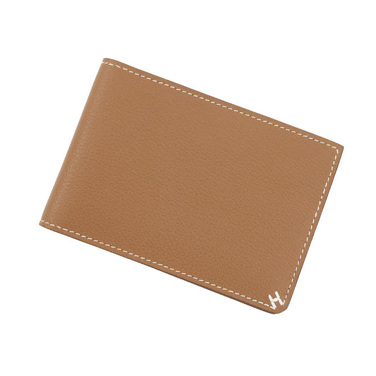 HERMES HSellier Horizontal Card Case Gold Evercolor