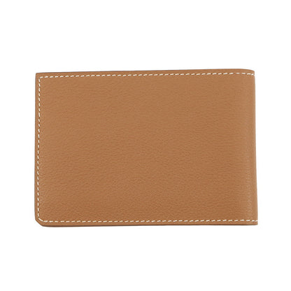 HERMES HSellier Horizontal Card Case Gold Evercolor