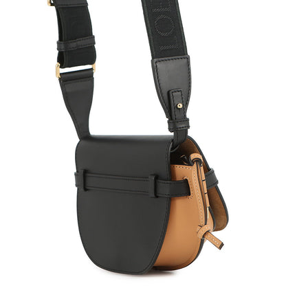 LOEWE Gate Dual Shoulder Bag Black/Warm DesertA650N46X25 Leather Size Mini