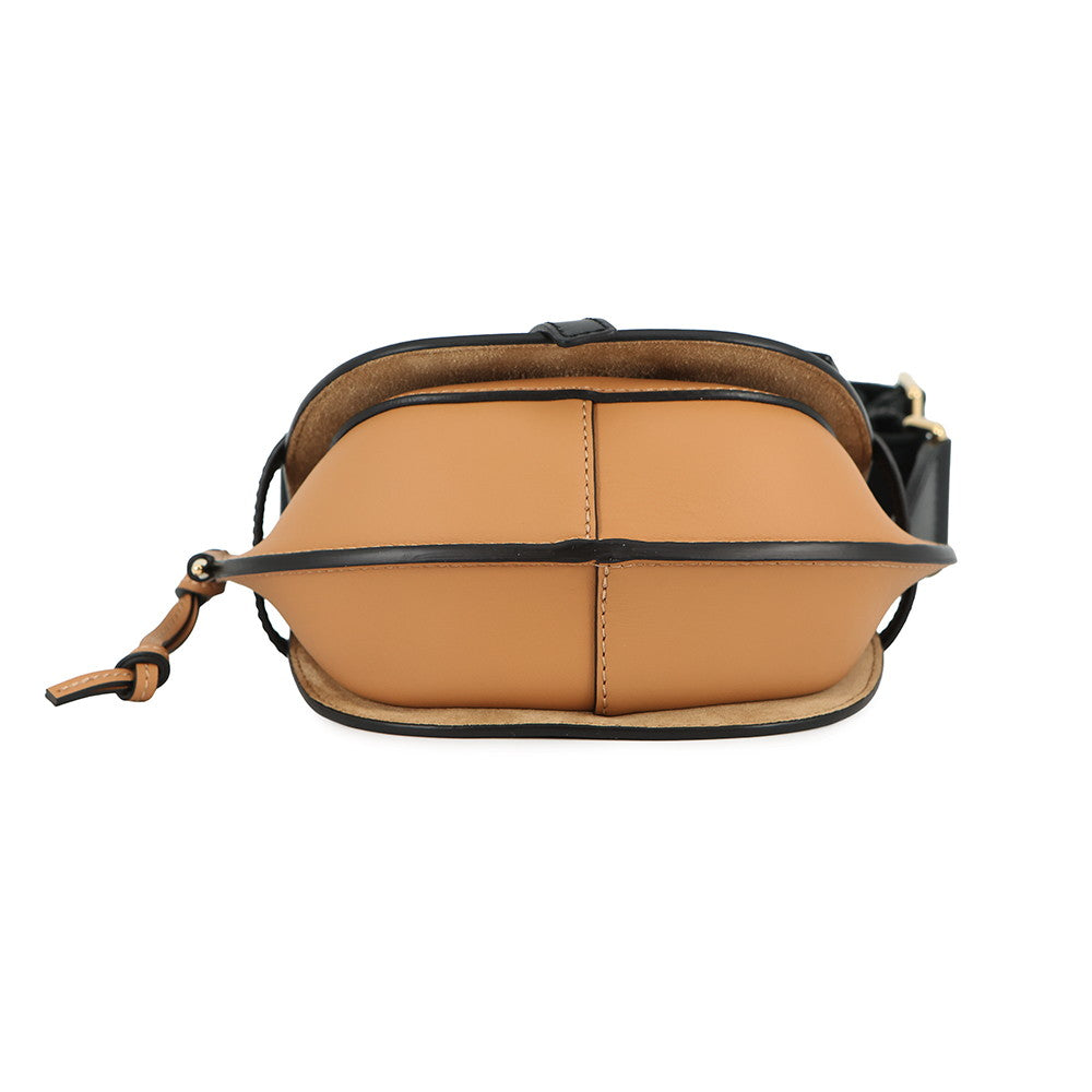LOEWE Gate Dual Shoulder Bag Black/Warm DesertA650N46X25 Leather Size Mini